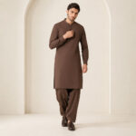 handsome Brown Kameez Shalwar - ETHES