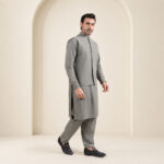 Royal Gray Shalwar Kameez with Waistcoat - ETHES